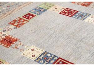 Tappeto Gabbeh Nova Geometrico Grigio Multicolore 170x238 Cm