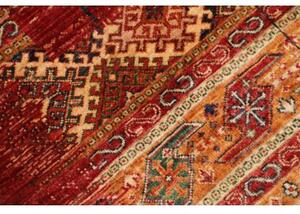Tappeto Gabbeh Nova Geometrico Rosso Beige Corsia 81x204 Cm
