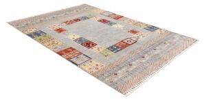 Tappeto Gabbeh Nova Geometrico Grigio Multicolore 170x238 Cm