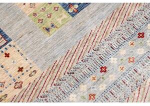 Tappeto Gabbeh Nova Geometrico Grigio Multicolore 170x238 Cm