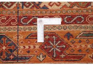 Tappeto Gabbeh Nova Geometrico Rosso Beige Corsia 81x204 Cm