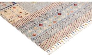 Tappeto Gabbeh Nova Geometrico Grigio Multicolore 170x238 Cm