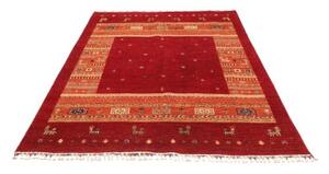 Tappeto Gabbeh Nova Geometrico Rosso Arancione 172x236 Cm
