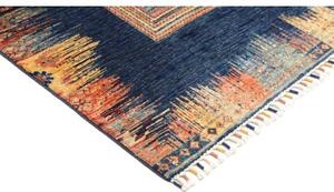 Tappeto Gabbeh Nova Geometrico Blu Arancione 170x235 Cm