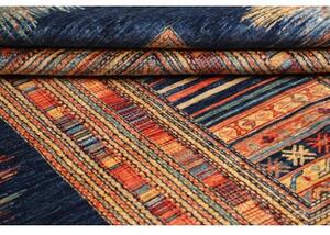 Tappeto Gabbeh Nova Geometrico Blu Arancione 170x235 Cm