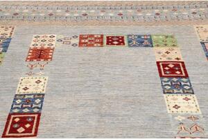 Tappeto Gabbeh Nova Geometrico Grigio Multicolore 170x238 Cm