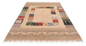 Tappeto Gabbeh Nova Patchwork Beige Multicolore 168x254 Cm