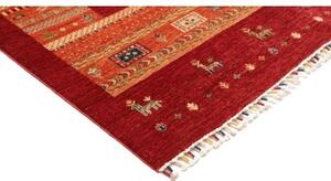 Tappeto Gabbeh Nova Geometrico Rosso Arancione 172x236 Cm