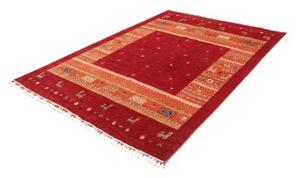 Tappeto Gabbeh Nova Geometrico Rosso Arancione 172x236 Cm