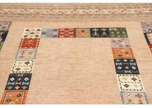 Tappeto Gabbeh Nova Patchwork Beige Multicolore 168x254 Cm