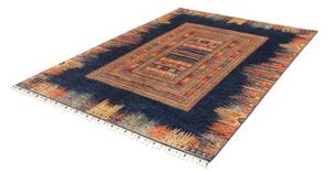 Tappeto Gabbeh Nova Geometrico Blu Arancione 170x235 Cm