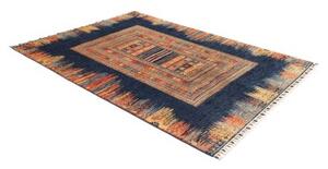 Tappeto Gabbeh Nova Geometrico Blu Arancione 170x235 Cm