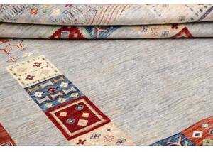 Tappeto Gabbeh Nova Geometrico Grigio Multicolore 170x238 Cm