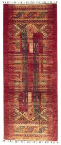 Tappeto Gabbeh Nova Geometrico Rosso Beige Corsia 81x204 Cm