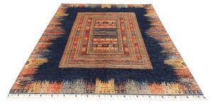 Tappeto Gabbeh Nova Geometrico Blu Arancione 170x235 Cm