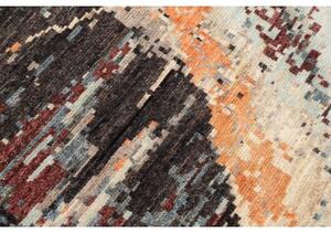 Tappeto Berbero Astratto Arancione Grigio Scuro 278x384 Cm