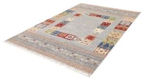 Tappeto Gabbeh Nova Geometrico Grigio Multicolore 170x238 Cm