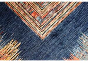 Tappeto Gabbeh Nova Geometrico Blu Arancione 170x235 Cm