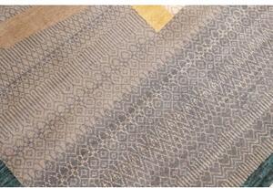 Tappeto Cromopura Geometrico Blu Petrolio Grigio 206x300 Cm