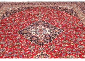 Tappeto Ardakan Medaglione Floreale Rosso Blu Scuro 300x403 Cm