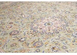 Tappeto Nadjafabad Medaglione Floreale Verde Salvia Blu Notte 318x430 Cm