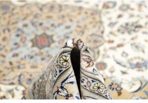 Tappeto Kashan Medaglione Floreale Avorio Beige 247x356 Cm