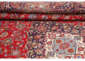 Tappeto Ardakan Medaglione Floreale Rosso Blu Scuro 300x403 Cm