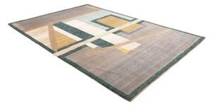 Tappeto Cromopura Geometrico Blu Petrolio Grigio 206x300 Cm