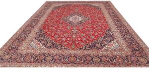 Tappeto Ardakan Medaglione Floreale Rosso Blu Scuro 300x403 Cm