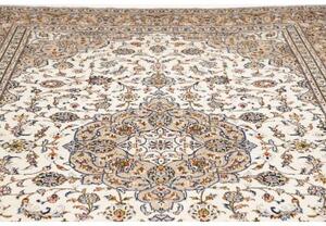 Tappeto Kashan Medaglione Floreale Avorio Beige 247x352 Cm
