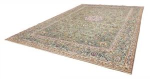 Tappeto Nadjafabad Medaglione Floreale Verde Salvia Blu Notte 318x430 Cm