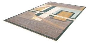 Tappeto Cromopura Geometrico Blu Petrolio Grigio 206x300 Cm