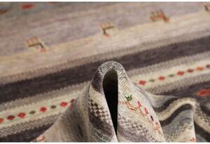 Tappeto Gabbeh Nova Geometrico Grigio Beige 171x249 Cm