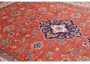 Tappeto Sarough Medaglione Floreale Rosso Blu 250x340 Cm