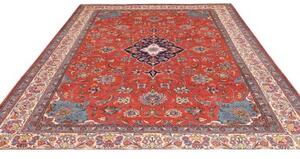 Tappeto Sarough Medaglione Floreale Rosso Blu 250x340 Cm