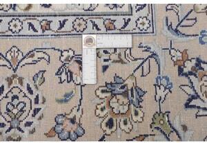 Tappeto Kashan Medaglione Floreale Avorio Beige 247x352 Cm