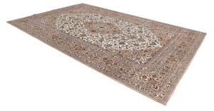 Tappeto Kashan Medaglione Floreale Avorio Beige 247x372 Cm