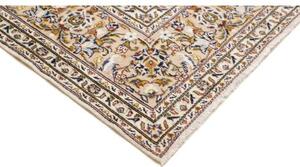 Tappeto Kashan Medaglione Floreale Avorio Beige 247x352 Cm