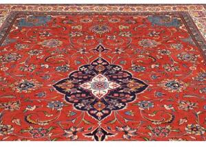 Tappeto Sarough Medaglione Floreale Rosso Blu 250x340 Cm