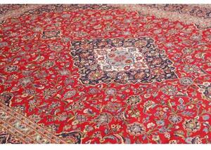 Tappeto Ardakan Medaglione Floreale Rosso Blu Scuro 300x403 Cm
