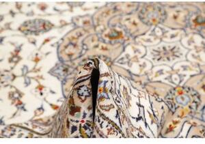 Tappeto Kashan Medaglione Floreale Avorio Beige 247x352 Cm