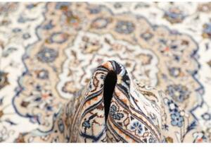 Tappeto Kashan Medaglione Floreale Avorio Blu 205x300 Cm