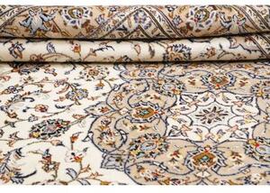 Tappeto Kashan Medaglione Floreale Avorio Beige 247x352 Cm