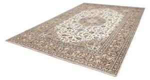 Tappeto Kashan Medaglione Floreale Avorio Beige 247x352 Cm