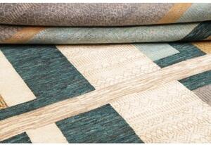 Tappeto Cromopura Geometrico Blu Petrolio Grigio 206x300 Cm