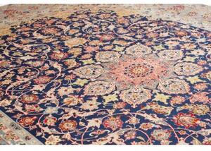 Tappeto Nadjafabad Medaglione Floreale Blu Scuro Azzurro 310x423 Cm