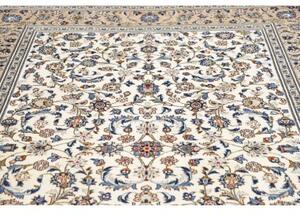 Tappeto Kashan Floreale Avorio Blu 200x285 Cm