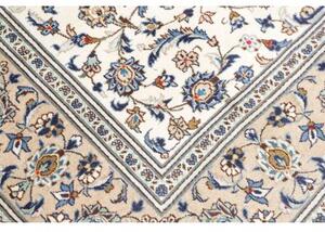 Tappeto Kashan Floreale Avorio Blu 200x285 Cm