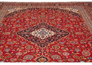Tappeto Ardakan Medaglione Floreale Rosso Blu Scuro 293x410 Cm