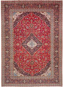 Tappeto Ardakan Medaglione Floreale Rosso Blu Scuro 293x410 Cm